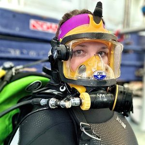 Greater Cleveland Aquarium's Dive Safety Coordinator, Halle Minshall.